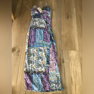 Zara‎ Woman Sleeveless Shirt Dress Cotton Floral Size XS Back Tie thumbnail 4