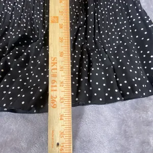 Exlura Pleated Skirt Large Black Polka Dot Maxi Stretchy Swing‎ Flowy Feminine thumbnail 10