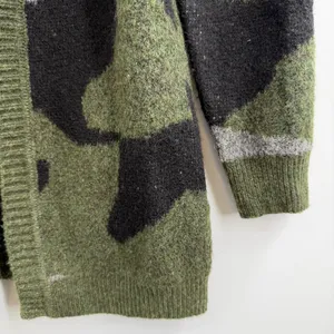 Moth Anthropologie Camo Fuzzy Longline Open Cardigan Sweater Women’s S thumbnail 3