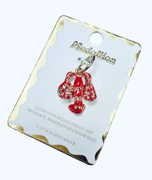 Anthropologie Red Lobster Charm Pendant - 14k Gold Plated Accents NWT 🦞🦞🦞 thumbnail 1
