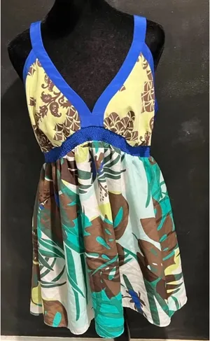 Metro 7 Y2K Tropical Print Tank Top thumbnail 1