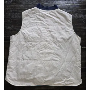 VINTAGE Old Navy Vest Womens Large Full Zip Nylon Shell Fleece thumbnail 2