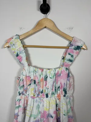 Abercrombie x The Trevor Project Floral Mini Dress Puff Strap Pride M thumbnail 4