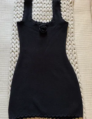 Wild Fable Black Knit Dress Mini thumbnail 1