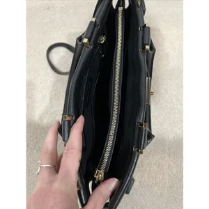 Michael Kors Tatiana Convertible Satchel Crossbody‎ Handbag Black Leather thumbnail 10