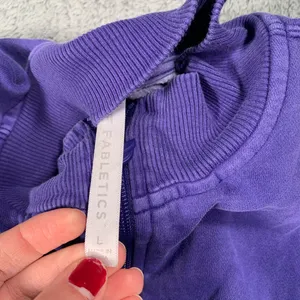 Fabletics Purple Quarter-Zip Sweatshirt large thumbnail 7