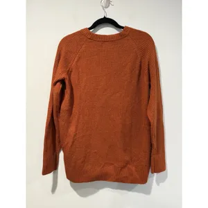 Old Navy So Soft Waffle Knit Sweater Small Burnt Orange Stretch Minimal Work thumbnail 2