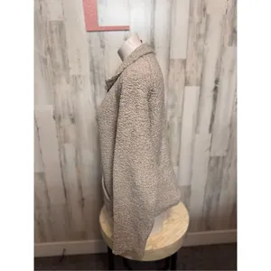 Natural Reflections Women Sz XL, Fleece Zip Up Jacket Beige Oatmeal thumbnail 5
