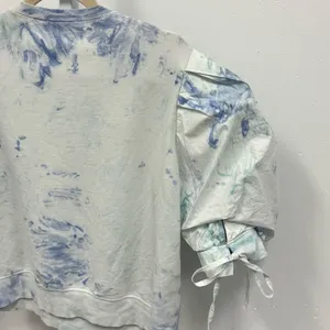 Pure Tie Dye‎ Sweatshirt T-shirt Blouse Puff Sleeve thumbnail 5
