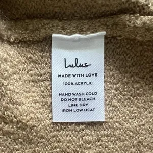 NWT‎ Lulus The Way I Feel Cutout Tan Midi Knit Sweater Dress thumbnail 7