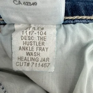 MOTHER Jeans Womens 28 Blue Hustler Ankle Fray Denim Healing Jar 1117-104 thumbnail 7