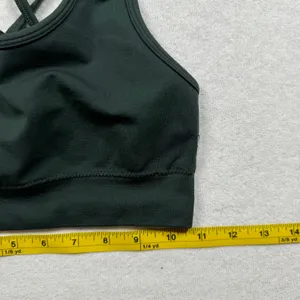 Alphalete Sports Bra Women’s XS Green Strappy Back Seamless Workout Bra thumbnail 6