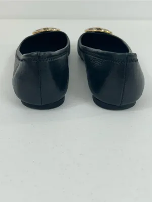 Tory Burch Black and Gold Reva Ballet Flats Size 6.5 M thumbnail 6