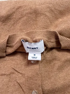 Old Navy Women's Light Brown Button-Front Cardigan thumbnail 3
