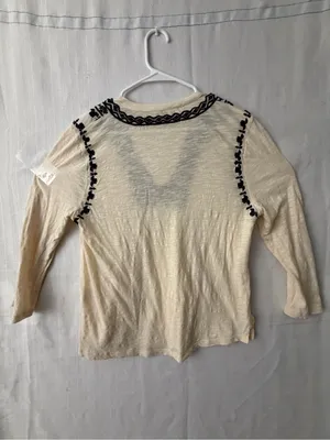 Lucky Brand Long Sleeve Blouse Women’s Size M Embroidered V-Neck(A653) thumbnail 8