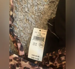 Aerie Leopard Wrap one piece swimsuit size medium NWT thumbnail 4