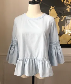 Anthropologie Maeve Marilla Ruffled Blouse S thumbnail 1
