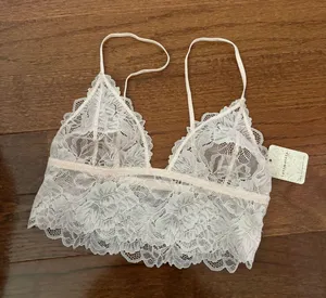 Free People NWT Women's Everyday Lace Longline Bralette - heavenly pink thumbnail 5