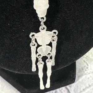 Skeleton Necklace Moveable Limb Steampunk Punk Skull Glow In The Dark Necklace thumbnail 6