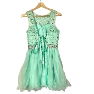 Boutique Mint Green Rhinestone Tulle Mini Dress 2‎ thumbnail 2