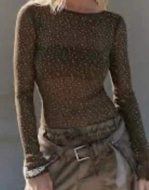 Free People Intimately Brown Sugar Coat It Night Sky Top thumbnail 3