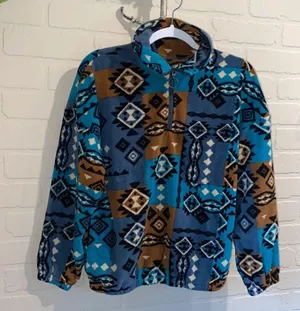 O'Neill Sierra pullover Sherpa blue green western xs NEW pullover fleece popover thumbnail 4