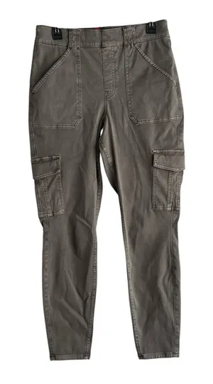 SPANX Stretch Twill Cargo Ankle Pants Soft Sage‎ Green Size XL thumbnail 1