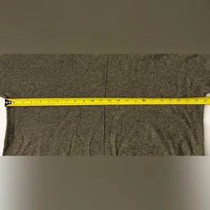 Madewell Just Right Pullover Sweater green Merino Wool Alpaca crew neck Waffle S thumbnail 5