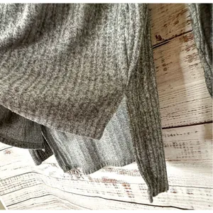Juicy Couture Vintage Ribbed Long Sleeve Pullover Sweater Heather Gray Sz Medium thumbnail 4