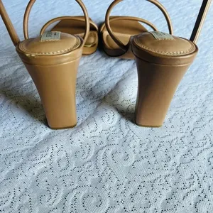 STEVEN By Steve Madden New York Jaidin Ankle Wrap Heel in Nude Strappy Sandal Size 11 thumbnail 6