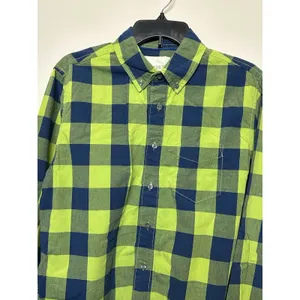 Aeropostale M Green Navy Plaid Shirt Women’s Button Down Long Sleeve Casual thumbnail 4