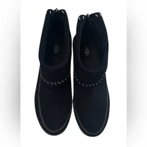 UGG Varney Black Suede Ankle Boots thumbnail 2