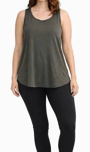 Nordstrom Size Medium Hunter Green Activewear Tank Top thumbnail 1