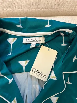 P.J. Salvage Women's Cloud Jersey 2-Piece Pj Set, Emerald, X-Large, Green. NWT thumbnail 8