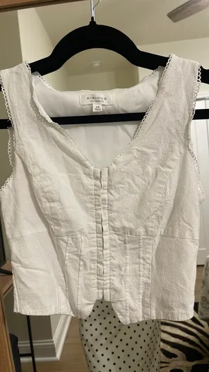Kirious White Boho Corset Top thumbnail 5