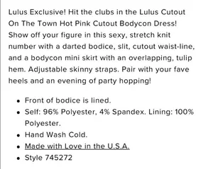 Lulus Hot Pink Cut Out Bodycon Dress thumbnail 4