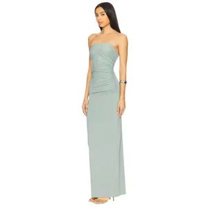 Nakedvice x REVOLVE The Evelyn Dress in Sage Small New Womens Maxi Tube Gown thumbnail 3