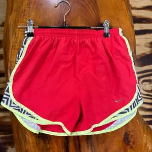 Nike Red Athletic Shorts‎ with Geometric Trim thumbnail 1