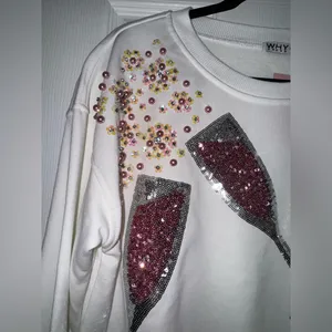 New Why dress sequin embellishment pink champagne medium top thumbnail 4