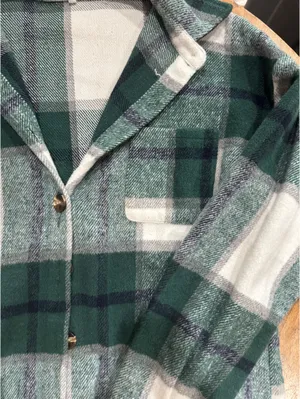 Amazon Shacket Flannel Green thumbnail 2