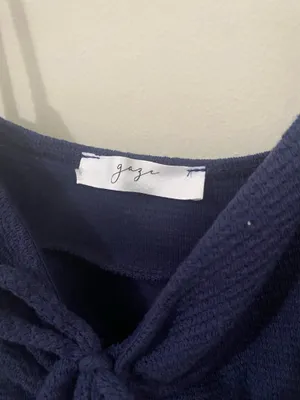 gaze Navy Tie-Front Spaghetti Strap Camisole thumbnail 3