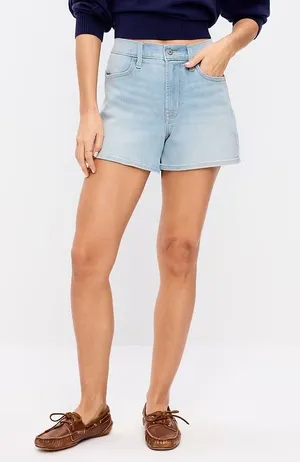 NEW Old Navy High-Waisted Wow Jean Short 4” Nova Light Wash - Size 8 thumbnail 1