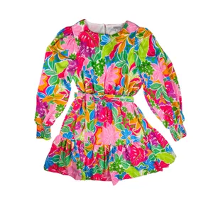 Baltic Born Women’s Large Zaniah Short Dress Floral Botanical Print Colorful New thumbnail 3