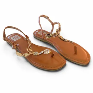Dolce Vita DV Brown Jorjie Hammered Metal Sandal Size 9 thumbnail 3