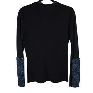 Elie Tahari Cardigan Sweater Womens S Tweed Zip Front Merino Wool Dark Academia thumbnail 2