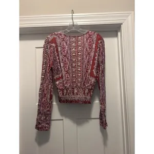 Free People Wild & Free Paisley Crop Top Size Medium Boho Bohemian Festival Fair thumbnail 6