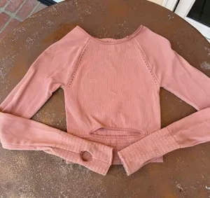 FREE PEOPLE MOVEMENT pink Cut It Out Long Sleeve sz xs/s thumbnail 1