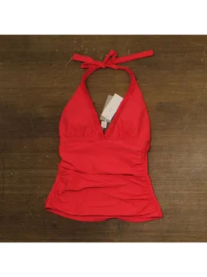 NWT Mimi Flamingo Soleil Solids Sonny Halterkini Tankini Top Swim Punch Red 6 thumbnail 7