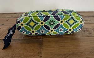 Vera Bradley Green Blue Floral Geometric Glasses Sunglasses Sip Up Case thumbnail 1