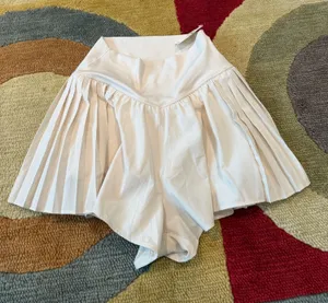 NWT Offline by Aerie Real Good Athletic Shorts Flowy Pleated Beige Size XS thumbnail 1